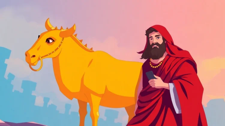 Aaron and golden calf