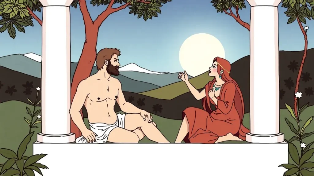 adam and eve happy in garden eden