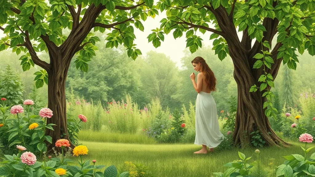 adam and eve in garden of eden