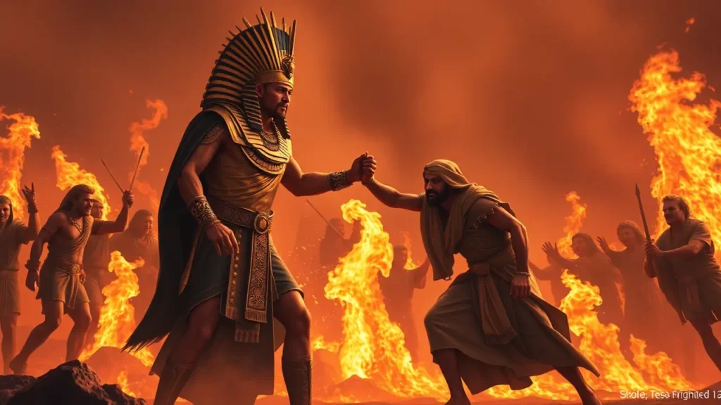Abraham meeting with pharaoh